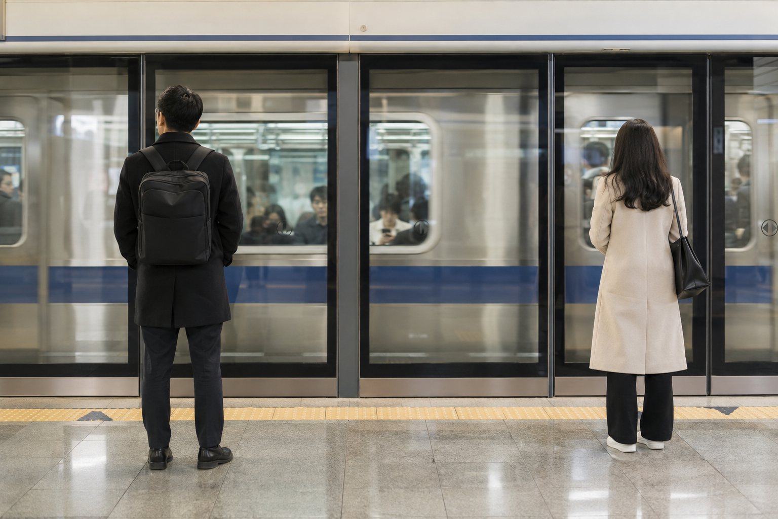 A Korean subway platform, illustrative image